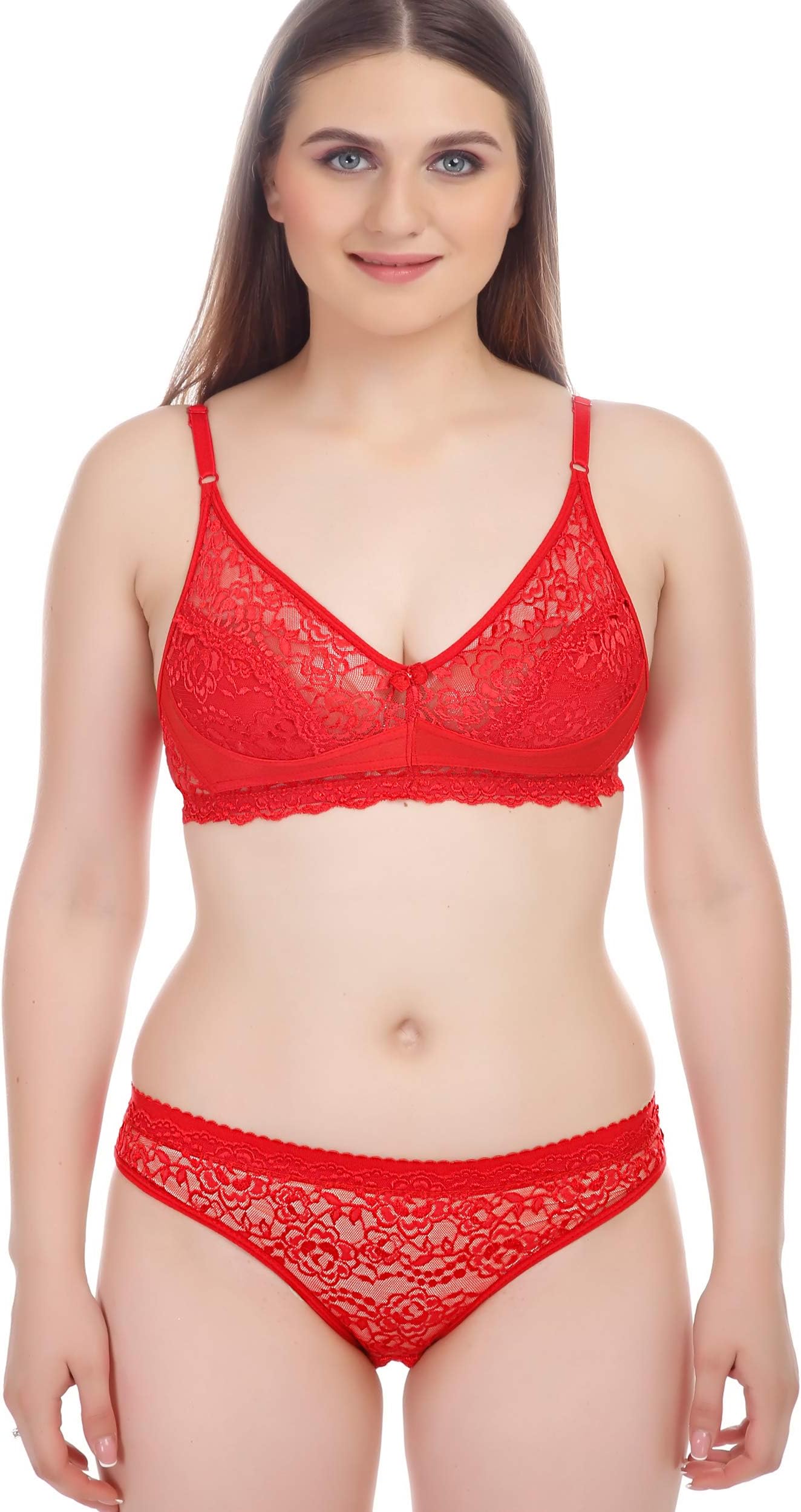 Soft Luxury Push Up Bra Set Underwear Floral Embroidery Lace Women Bra Panty