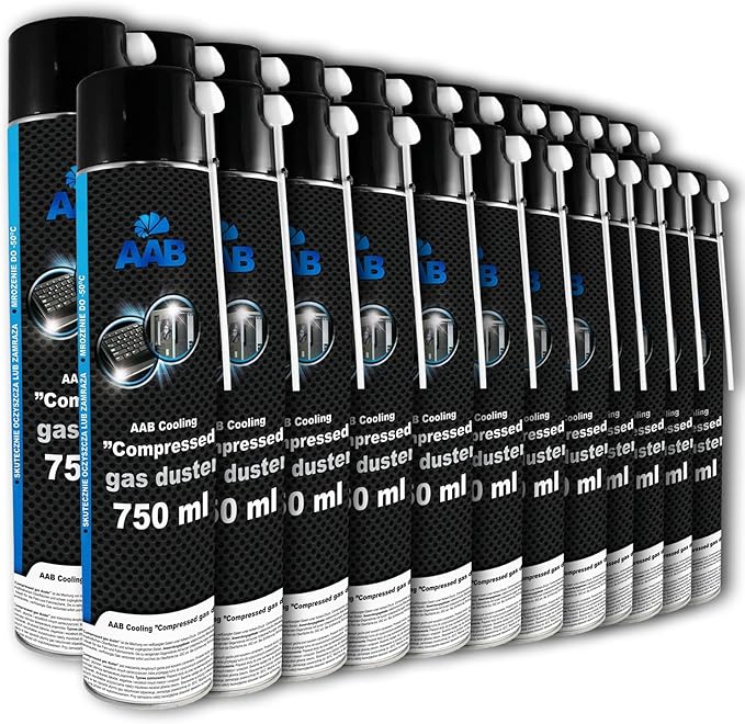 24 x AAB Compressed Gas Duster 750ml Compressed Air Amazon.co.uk