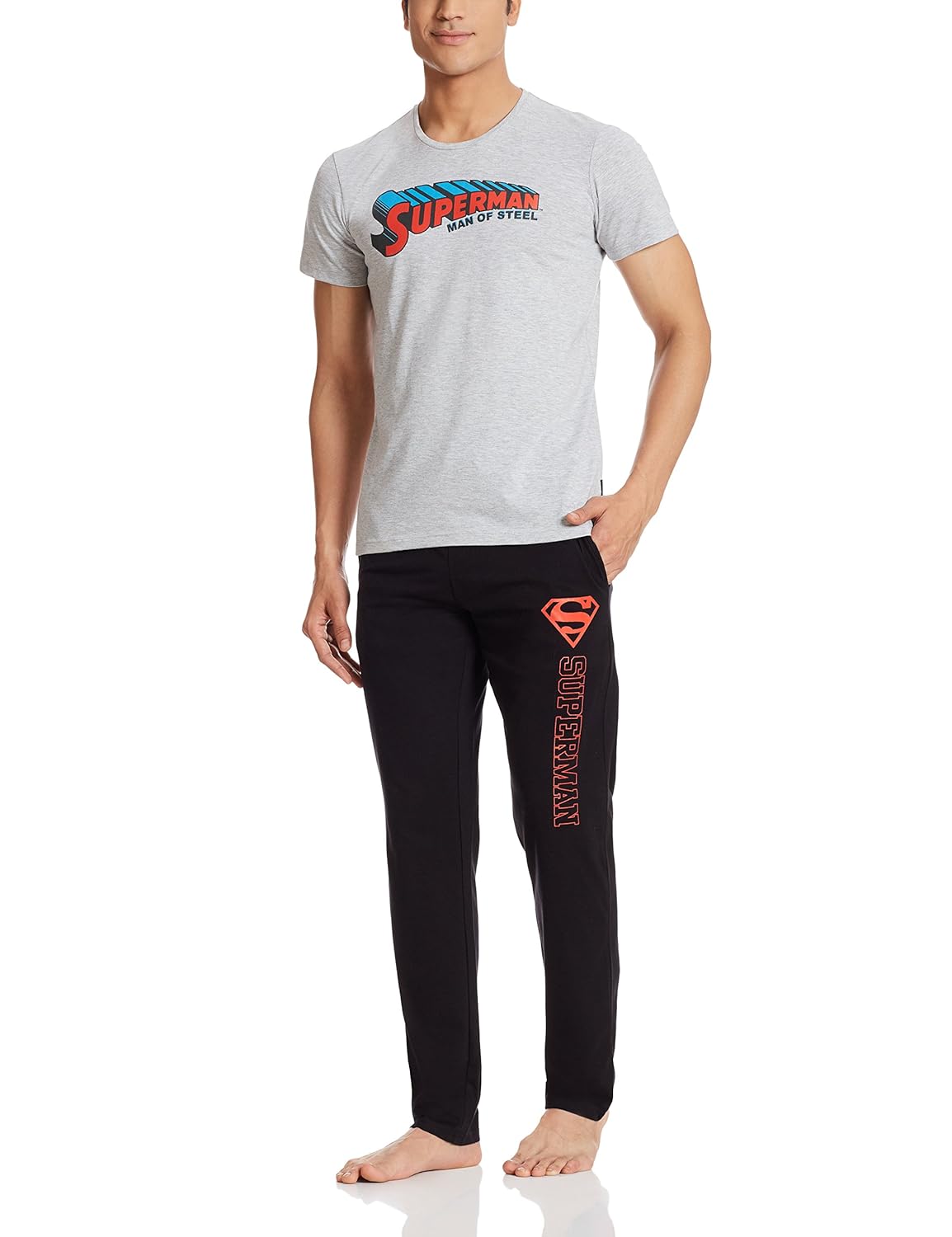 superman men's cotton pyjama set