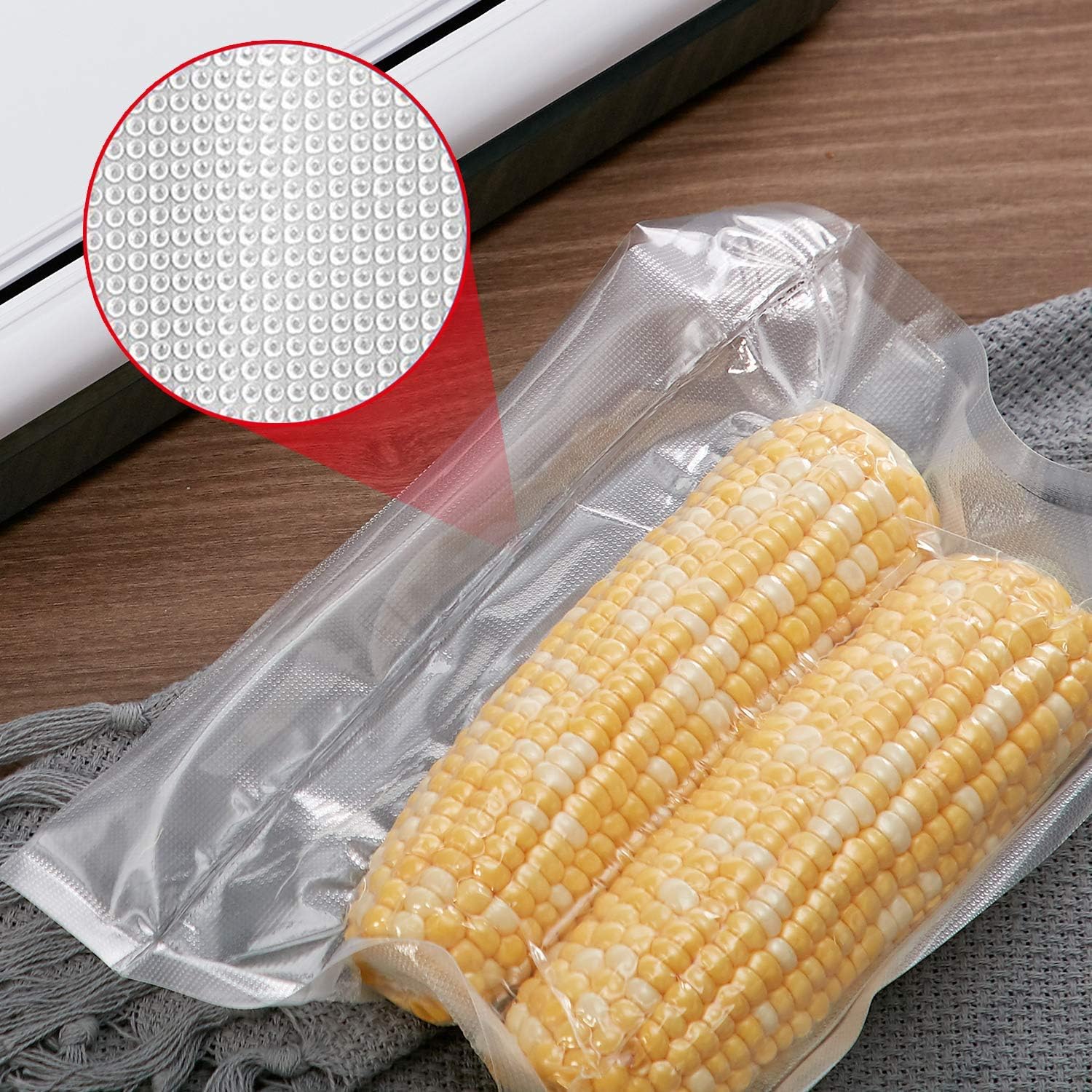 Bonsenkitchen Vacuum Food Sealer Bags (20X30cm) 100 Bags, BPA Free, Commercial Grade Textured Food Vacuum Sealer Bag - Image 4