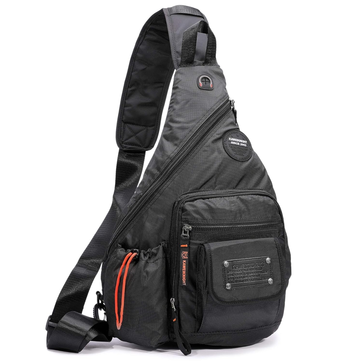 Buy DDDH Large Nylon Sling Bag Backpack Book Bag Hiking Bag for Men Women(Grid black) at Amazon.in
