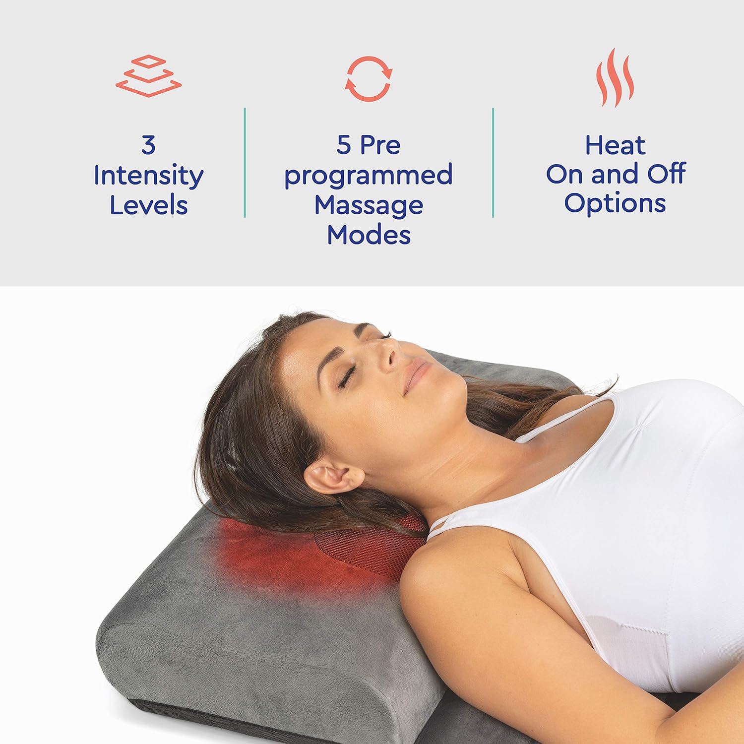 Full Body Vibrating Mat and Shiatsu Neck Massager - Warming Bed Vibrating Pad Cushion with 10 Vibrating Motors - Warming Shiatsu Pillow Massager - Relieves Stress, Tensions from Shoulder & Back Pain: Health & Personal Care