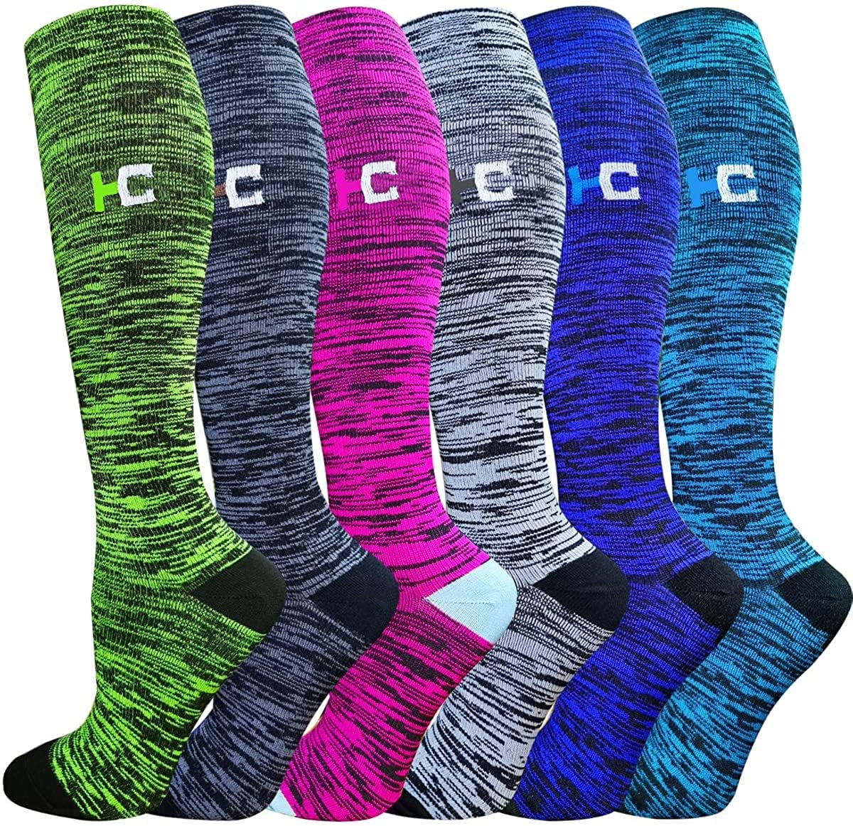 ACTINPUT Compression Socks Stockings for Men & Women - 3/6 Pairs - 20-30 mmHg is Best for Running,Medical,Sports,Flight Travel, Pregnancy
