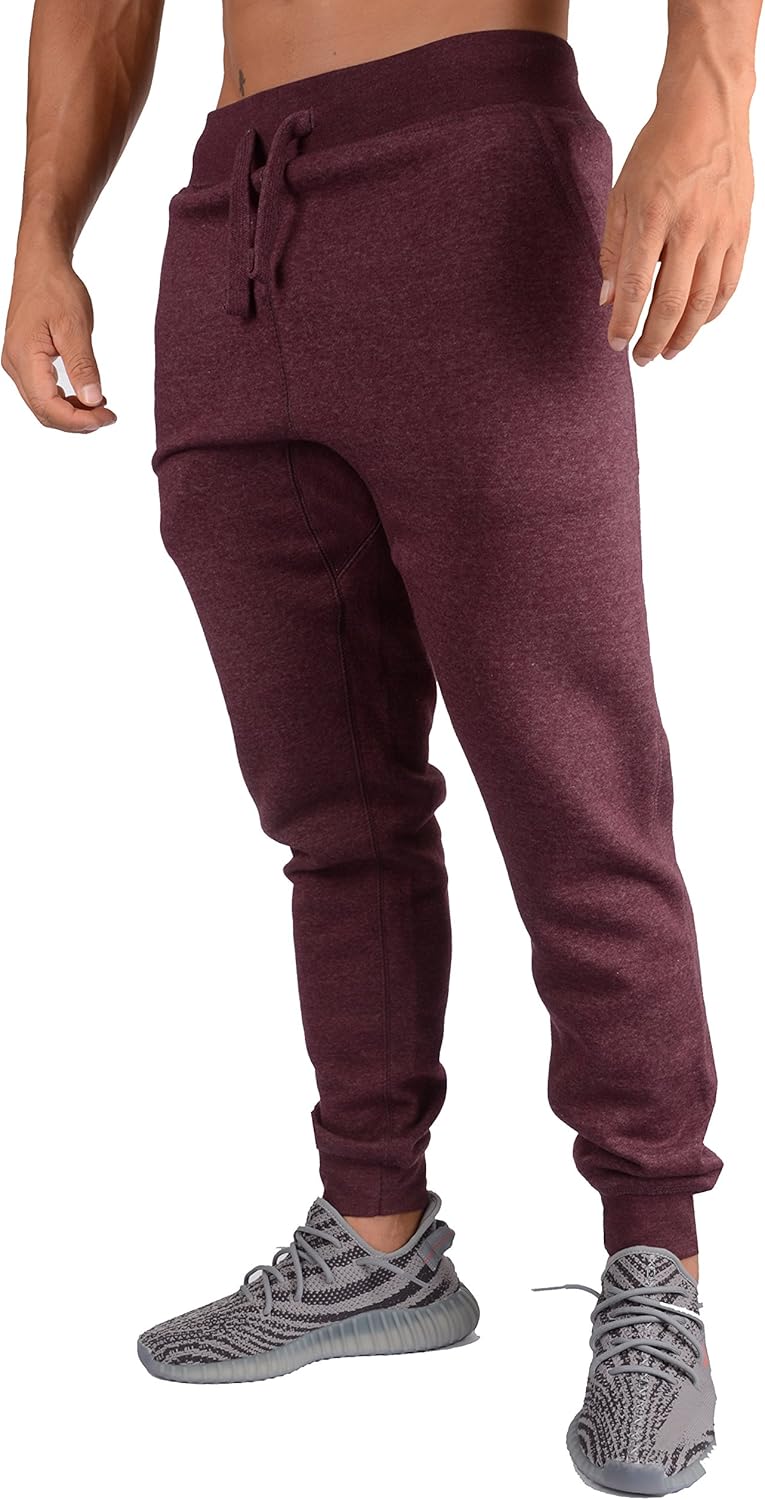 YoungLA Mens Slim Fit Joggers Fitness Sweatpants Gym Training 204: Clothing
