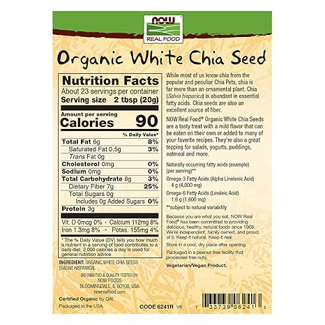 Amazon.com: Now Foods Blanco salvia Blanco Chia semillas ...