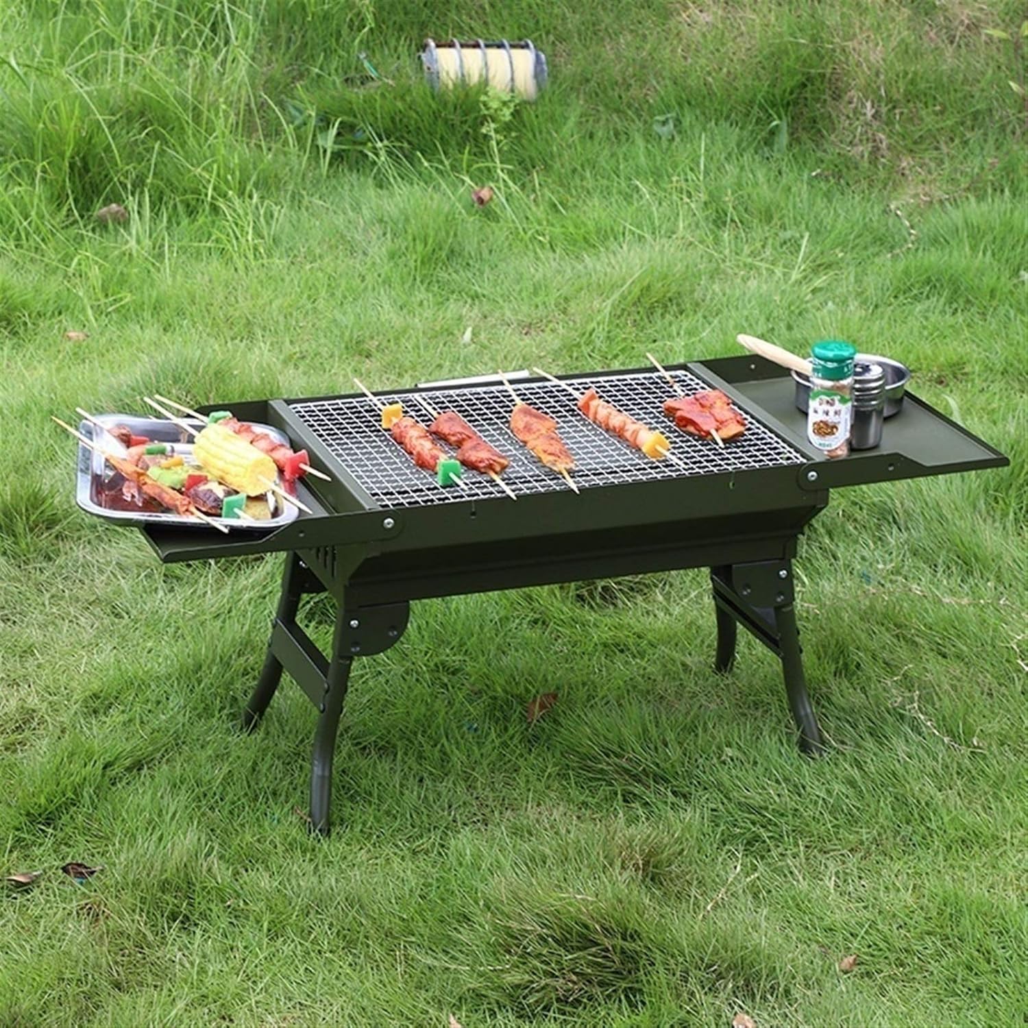 Barbecue picnic grill stainless steel charcoal grill small grill