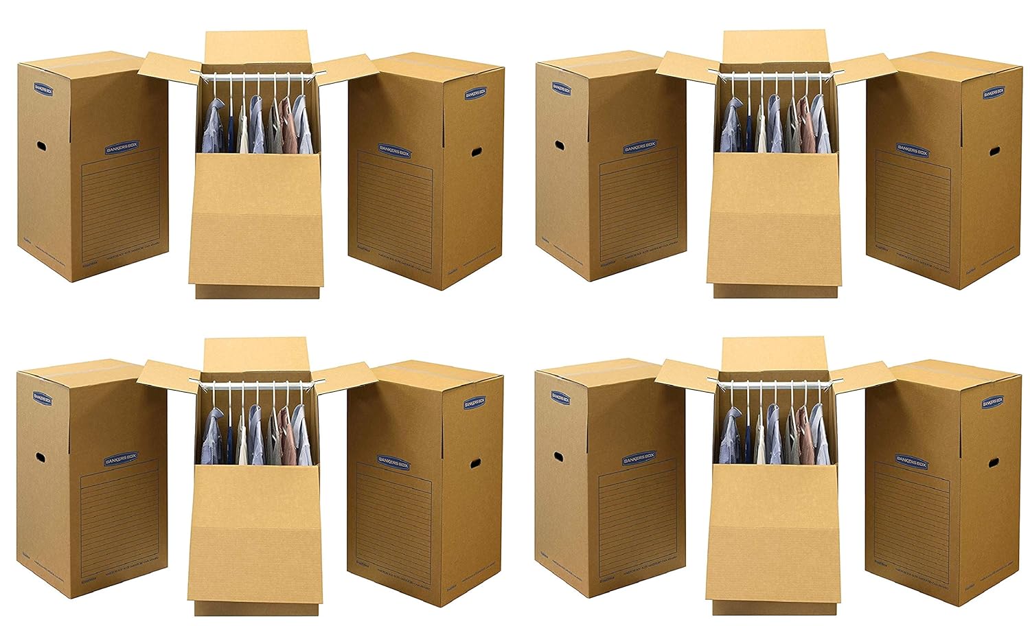 24 X 24 X 40 Inches Tall Bankers Box 7711001 Smoothmove Wardrobe