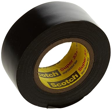 3 M Scotch 80020 80610833800 Super 33+ Klebeband, elektro-isolierend, Schwarz, 19MM x 6,1M