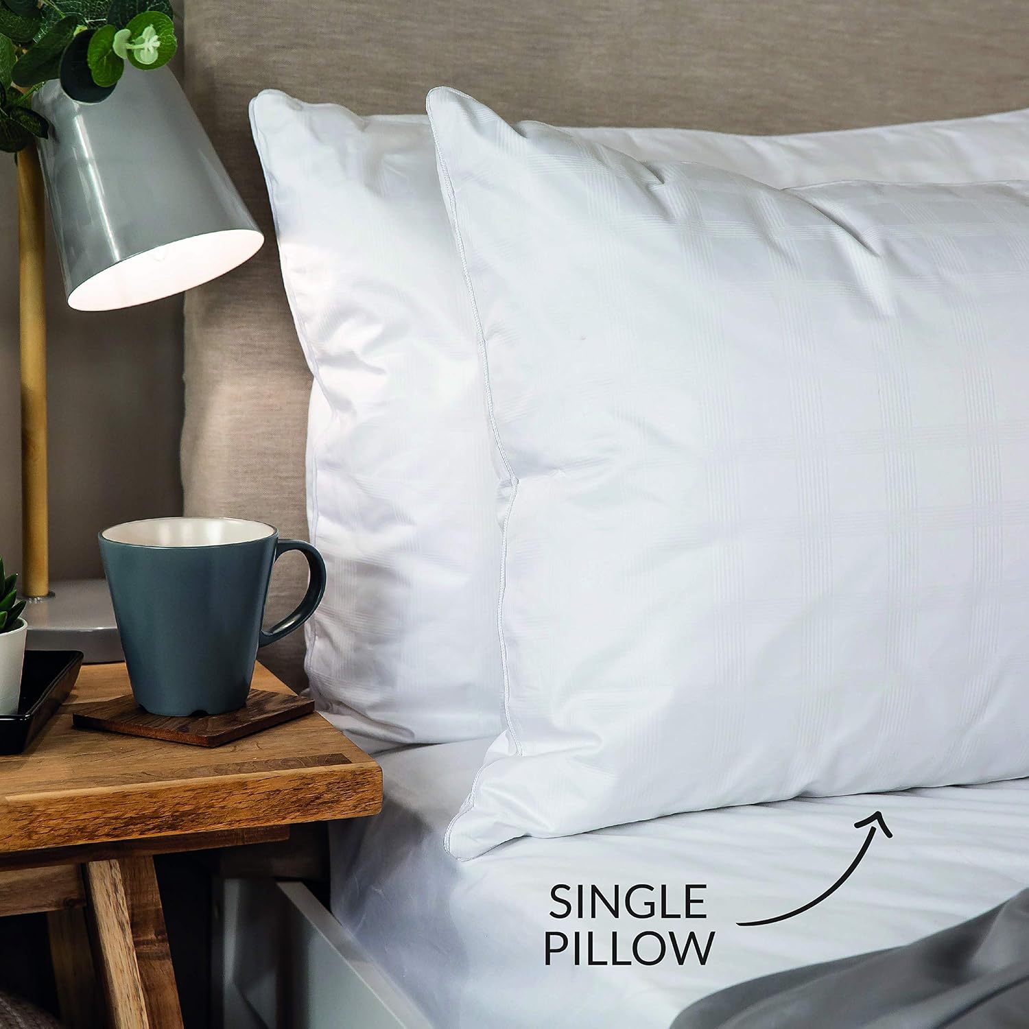 Snuggledown Hungarian Goose Down Pillow - 80:20 Ethically Sourced Fill for Front & Back Sleepers, White, 1 Pillow - Image 3