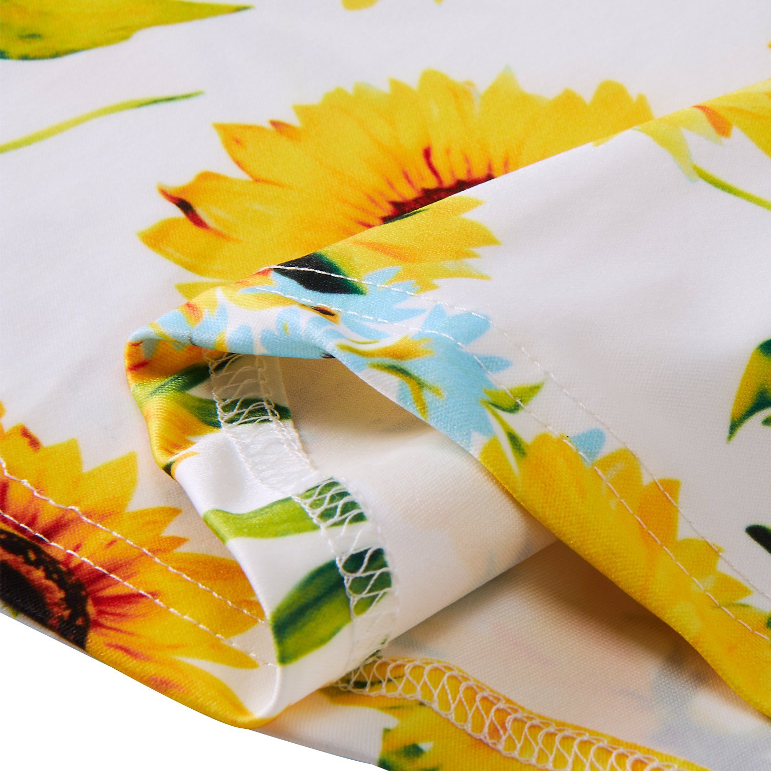 Leapparel Girl\'s White Yellow Sun Flower Sleeveless Cotton Casual Dress Girls 9T L