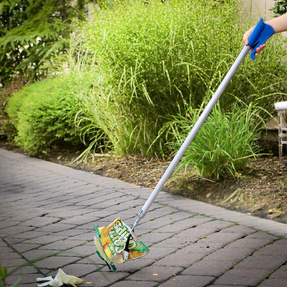 Yachee Aluminum Reacher Grabber, 37”Extra Long Handy Mobility Aid with Rotating Grip, Reaching Assist Tool for Trash Pick Up, Litter Picker, Garden Nabber, Disabled Reacher, Rubbish Tongs, Arm Extension: Industrial & Scientific