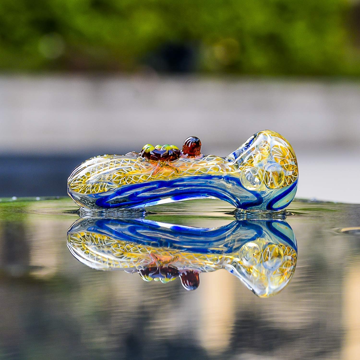 Cute Little Turtle Design 4.2 Inches Simple Retro Surround Mixed Color Glass(Colour As Shown)