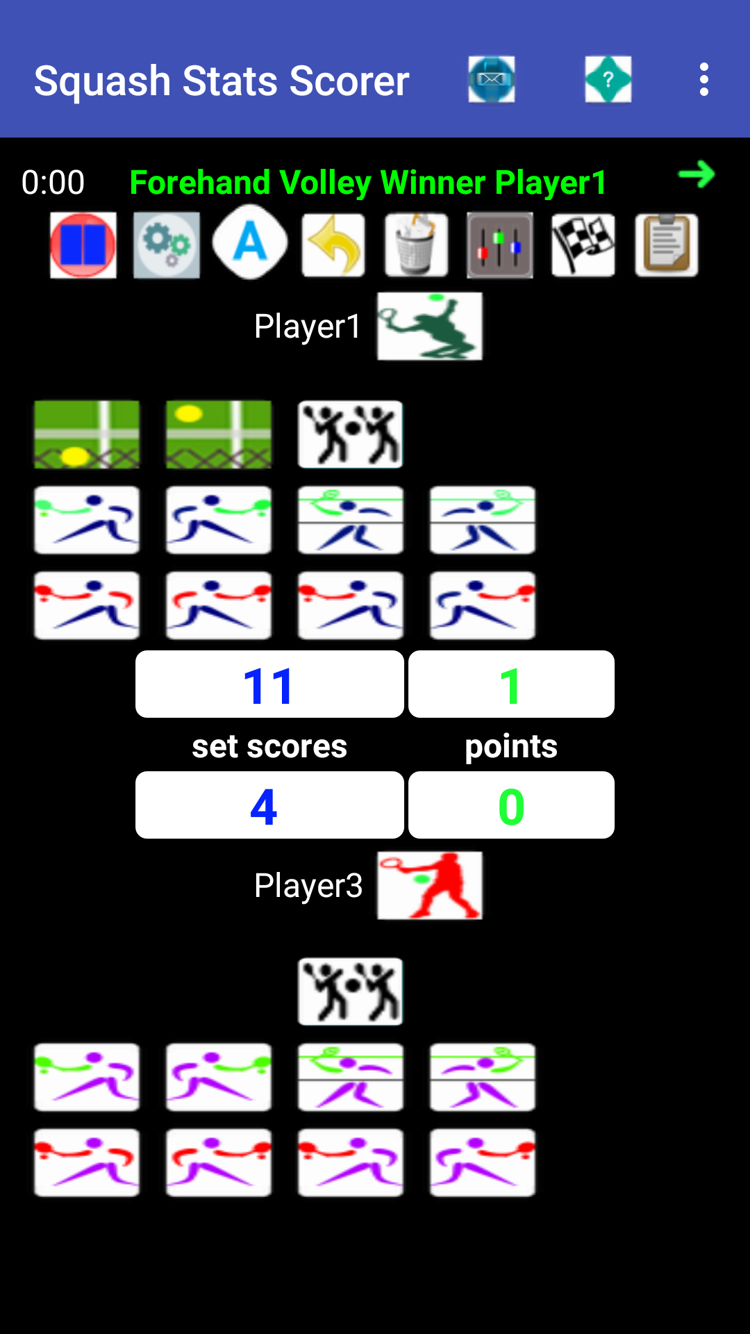 Squash Match/Stats Scorer plus online Radio, play music/videos,Sudoku,Tic-Tac-Toe games