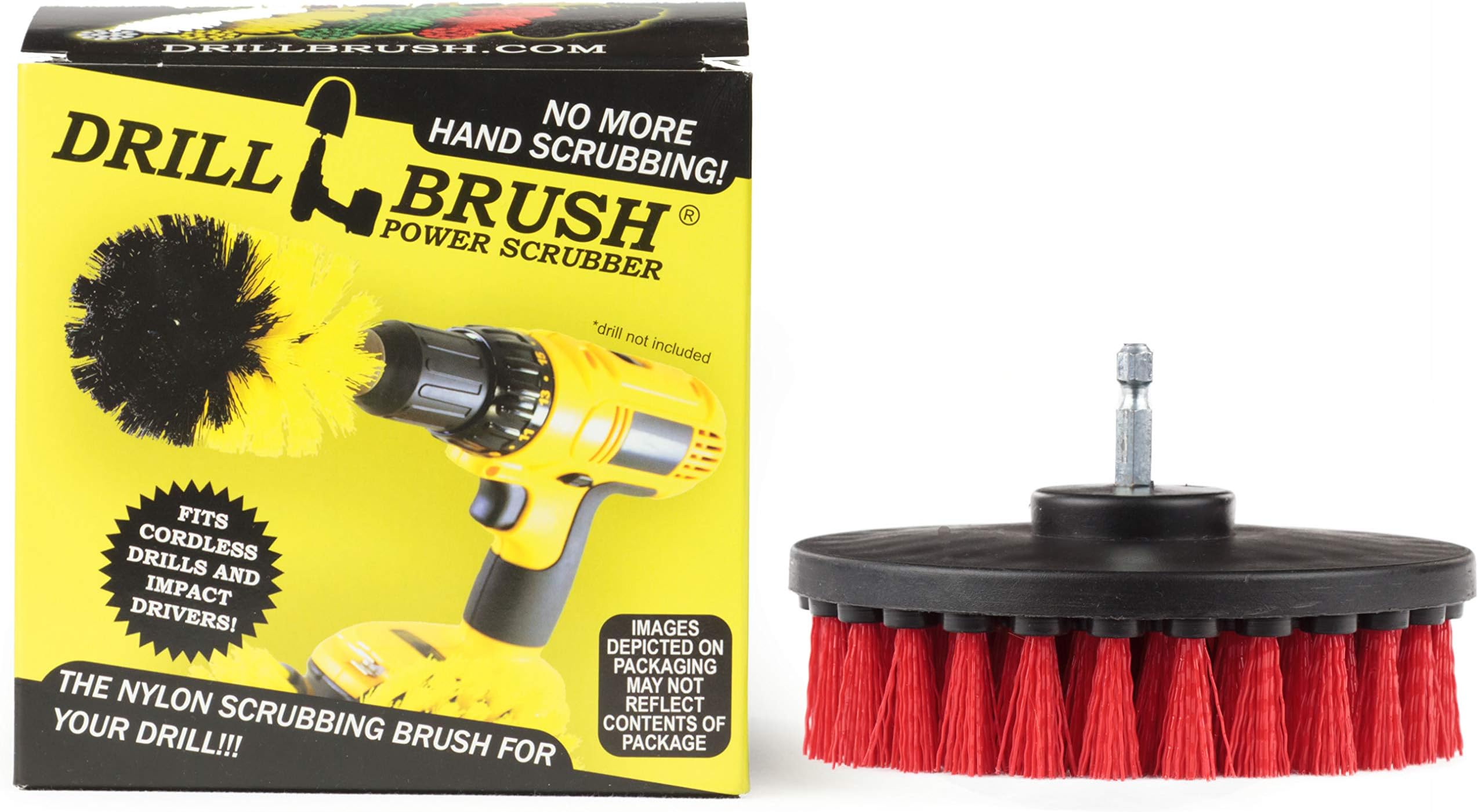 Drill Brush - Deck Scrub Brush - Bird Bath - Garden Statues - Clean and Remove Algae, Mold, Lichens, Mildew, Moss, Oxidation - Granite, Marble Cleaner - Outdoor Fountains - Headstones, and Monuments