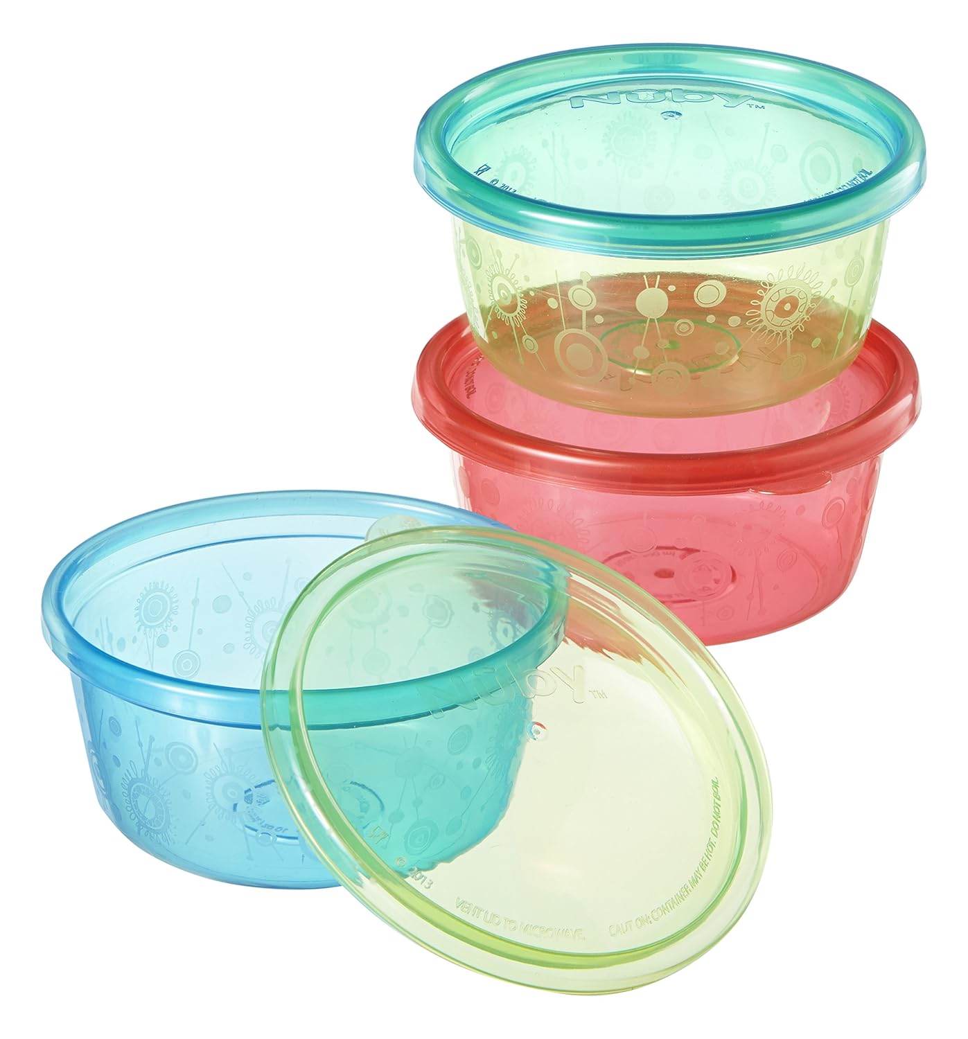 Nuby Muncheez Weaning Bowls with Store and Go Lids, Pack of 4 Amazon