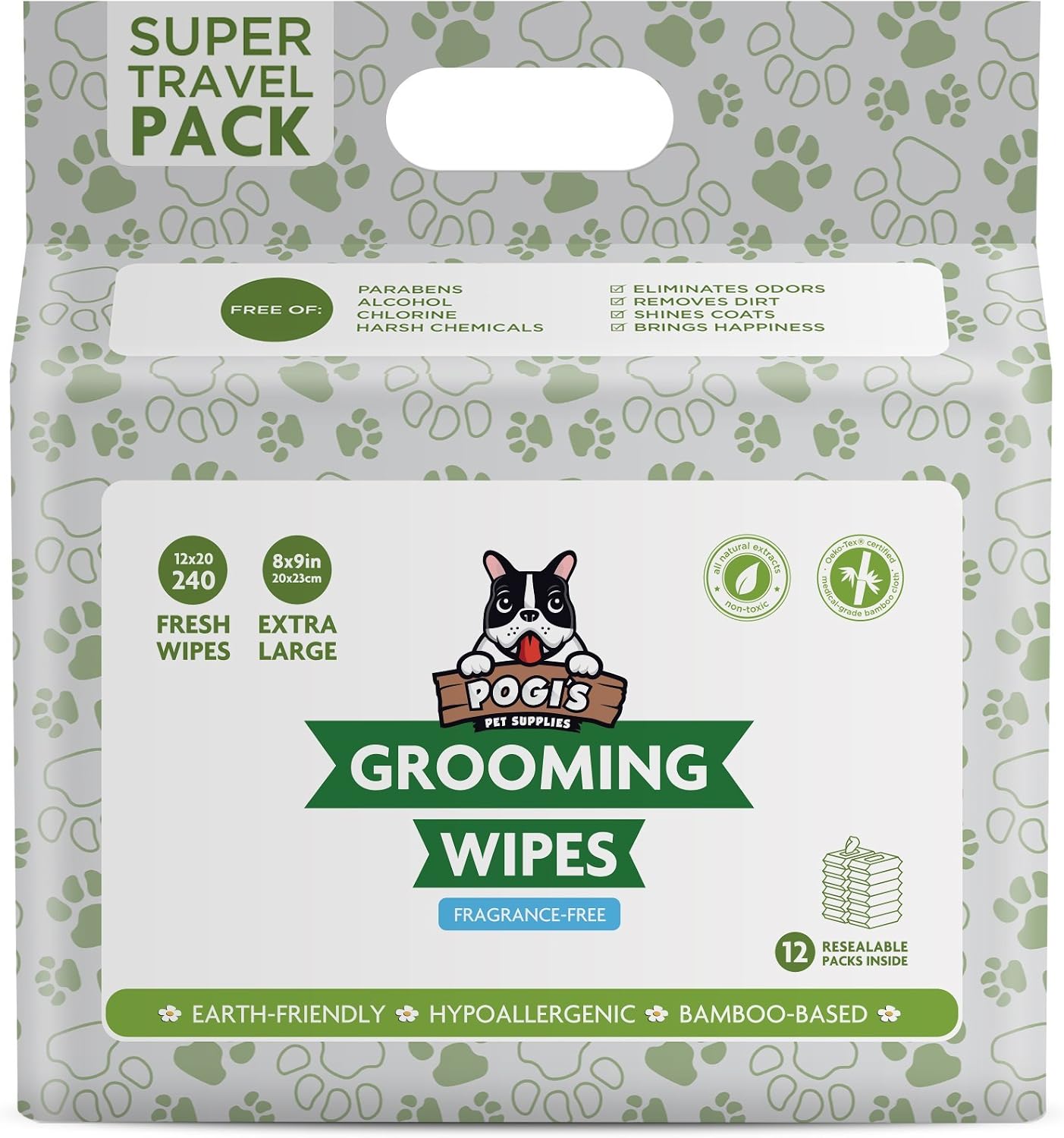 Pogi's Dog Grooming Wipes Travel Packs, 240 Dog Wipes for Cleaning and Deodorising - Image 4