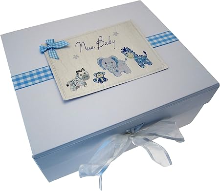 White Cotton Cards New Baby - Caja de recuerdos para bebé ...