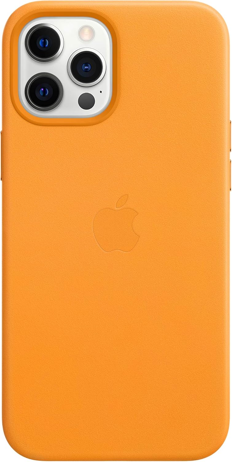 Apple Leather Case with MagSafe (for iPhone 12 Pro Max) - California Poppy
