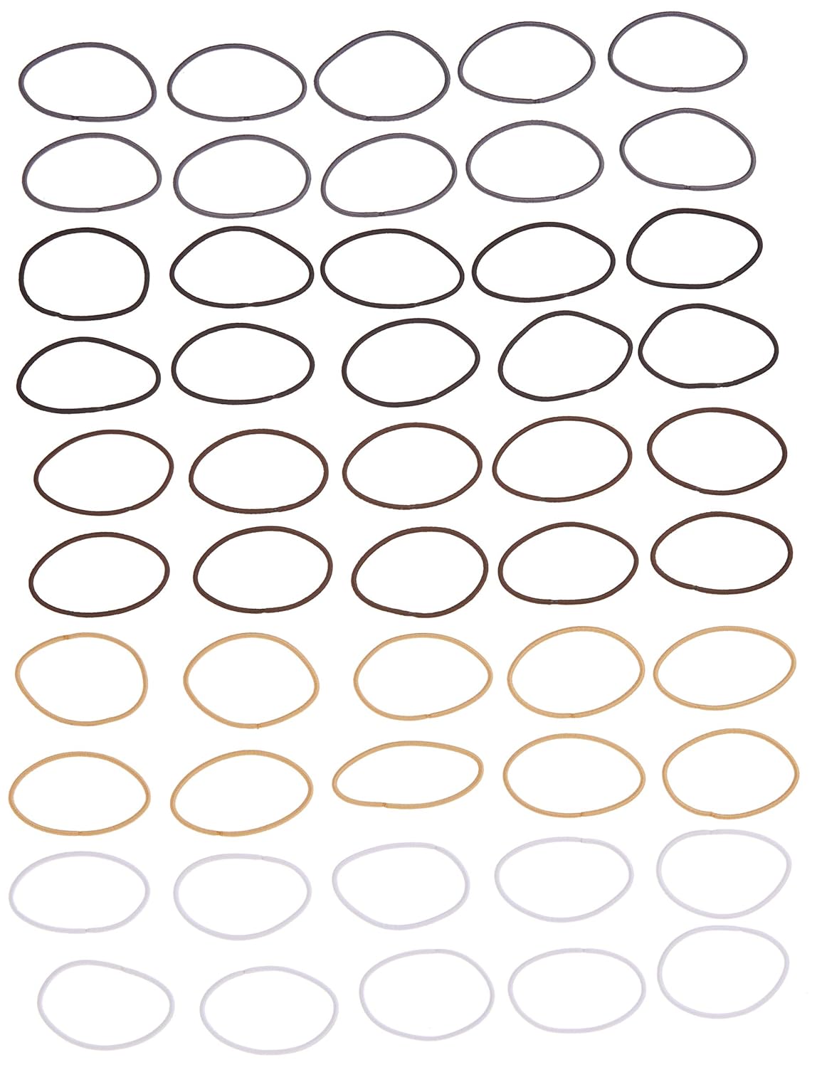 Goody Women's Hair Ouchless 2 mm Elastics, Neutral, 50 Count : Ponytail Holders : Beauty
