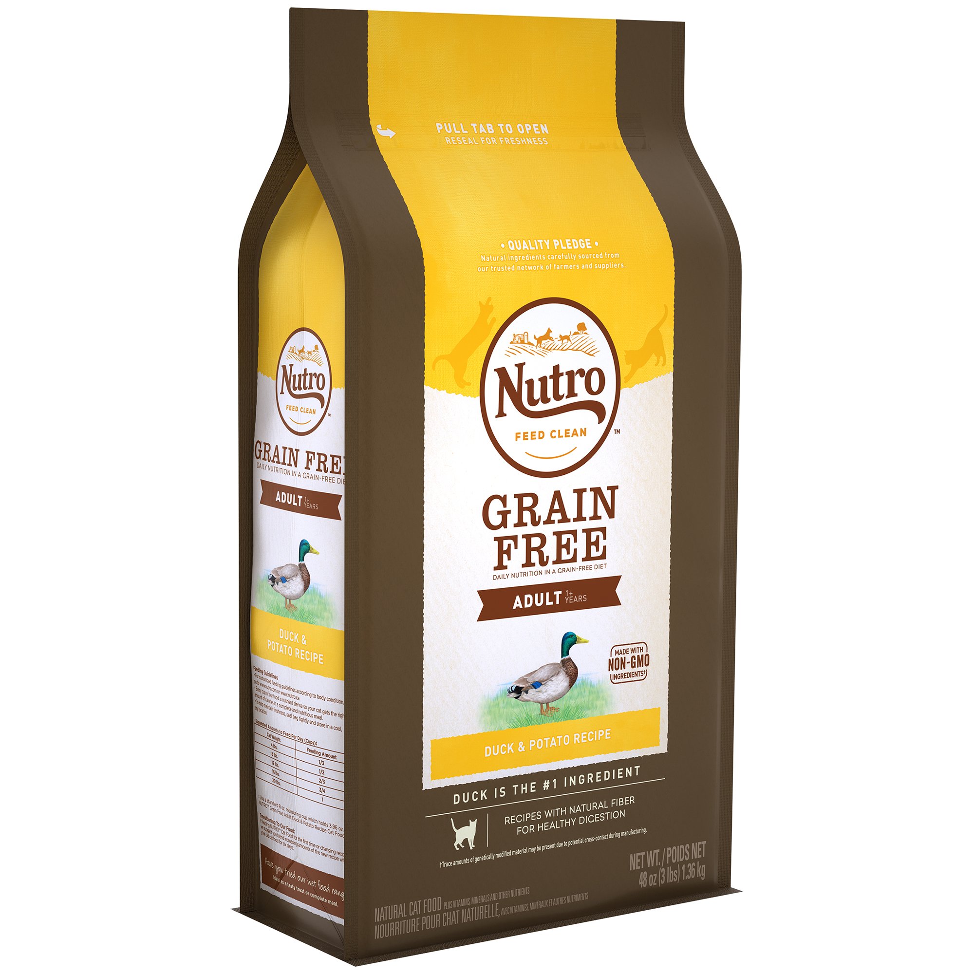 NUTRO GRAINFREE Duck & Potato Recipe Adult Dry Cat Food 3 Pounds
