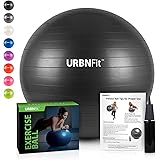 URBNFit Exercise Ball (Multiple Sizes) for Fitness, Stability, Balance & Yoga - Workout Guide & Quick Pump Included - Anti Burst Professional Quality Design