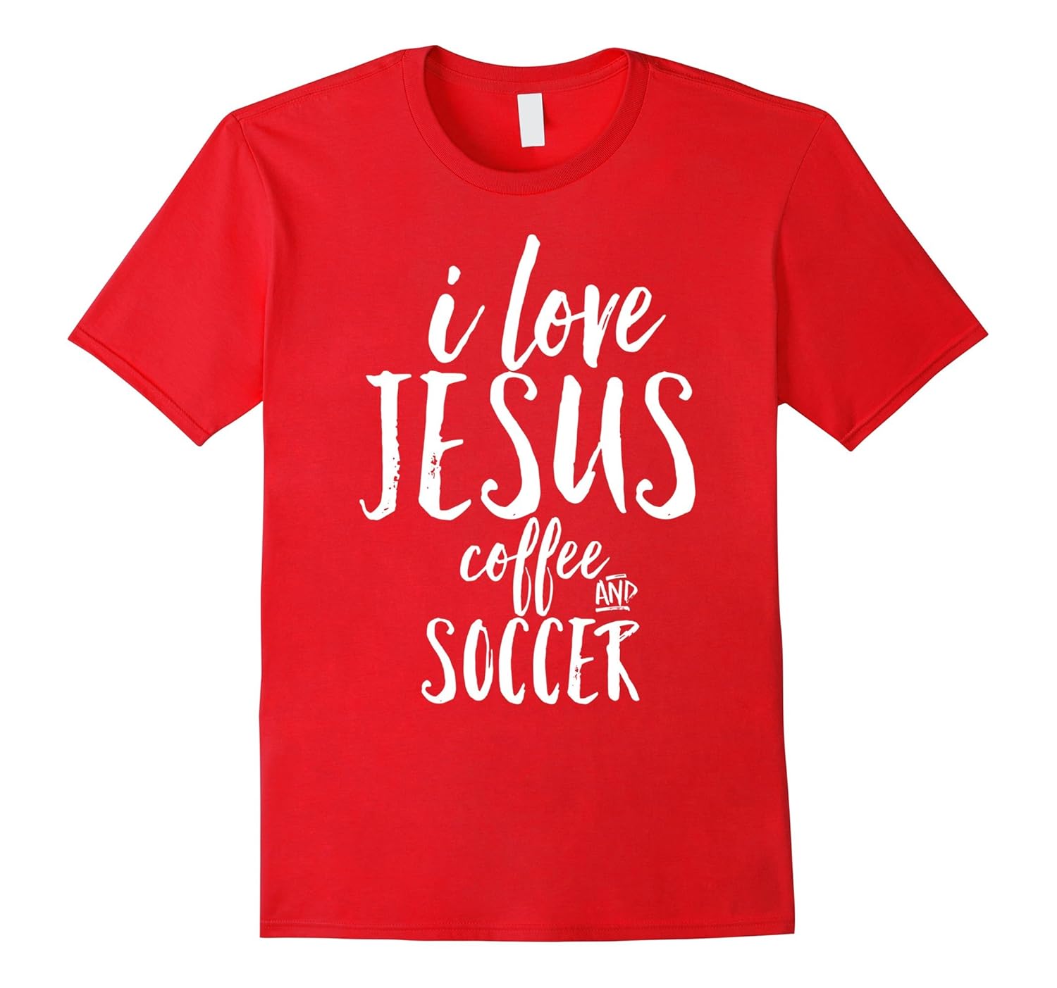I Love Jesus, Coffee and Soccer Christian Sports Cool Shirt-ANZ