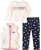 Nautica Girls' 3 Pieces Sweater Vest Pants Set