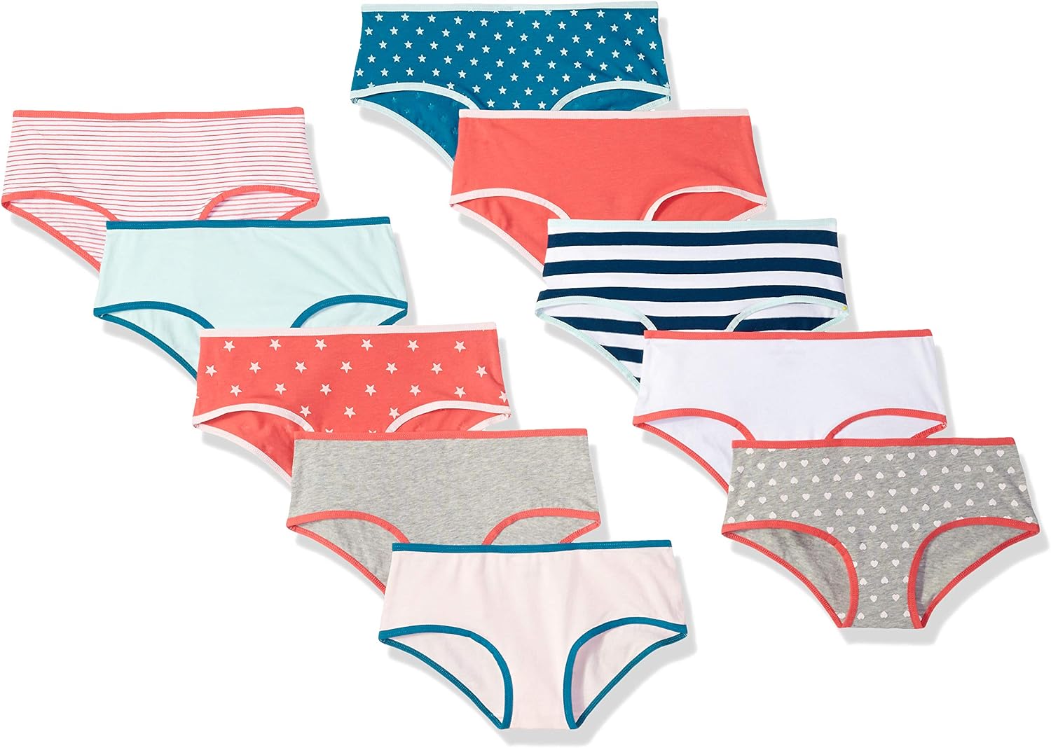 100% Silk Bikini Underwear For Girls Ages 10-12 – Solid Crepe, Bow & Ruffle Accents, Breathable