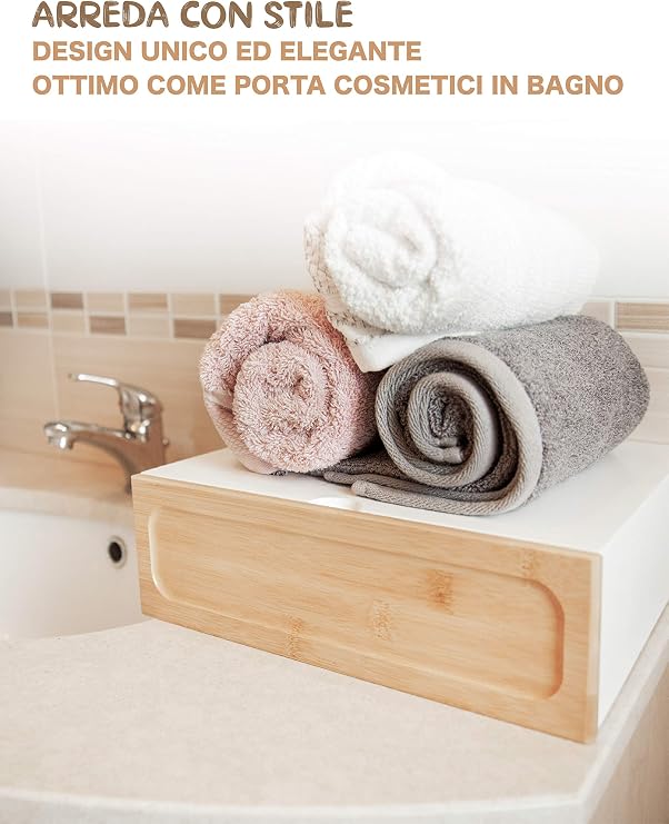 Cajón porta cápsulas Nespresso Dolce Gusto Contenedor de madera de pino y  bambú para accesorios de café Blanco Ideal para casa y oficina Café y té  Hogar y cocina futakuchi-hakata.com