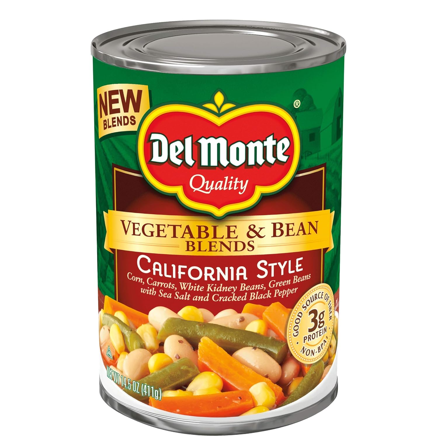 Del Monte Vegetable & Bean Blends, California Style, 14.5