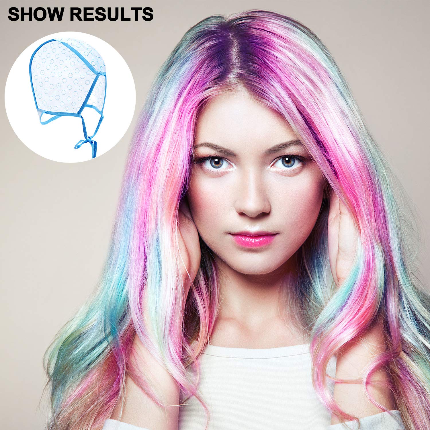 Hair Color Kit Disposable Hair Highlighting Cap Plastic Hair Hook Hair Dye Brush Gloves Hair Tint Tools for Salon and Home Dyeing Hair, 4 Tools : Beauty