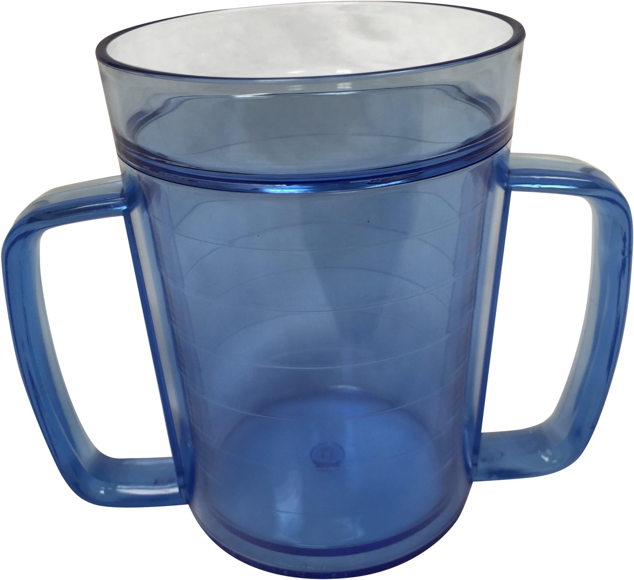 Granny Jo Products Dignity Glass Adaptive Drinkware, Blueberry, 12 Ounce