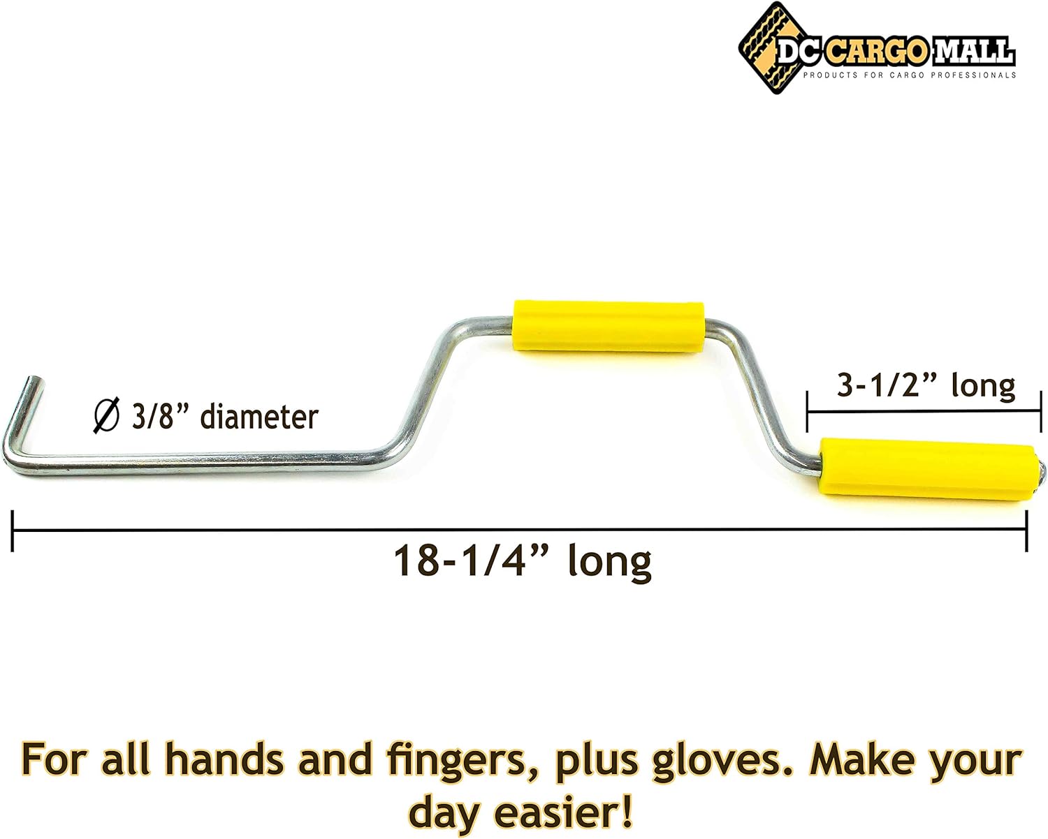 DC Cargo Mall Easy Speedy Hand Roller for Winding Up Winch Straps | 18" Roll Up Bar for Flatbed Trailer Winches: Automotive
