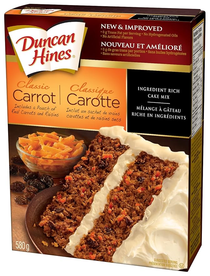 Duncan Hines Premium Cake Mix, Carrot, 580g Amazon.ca Grocery