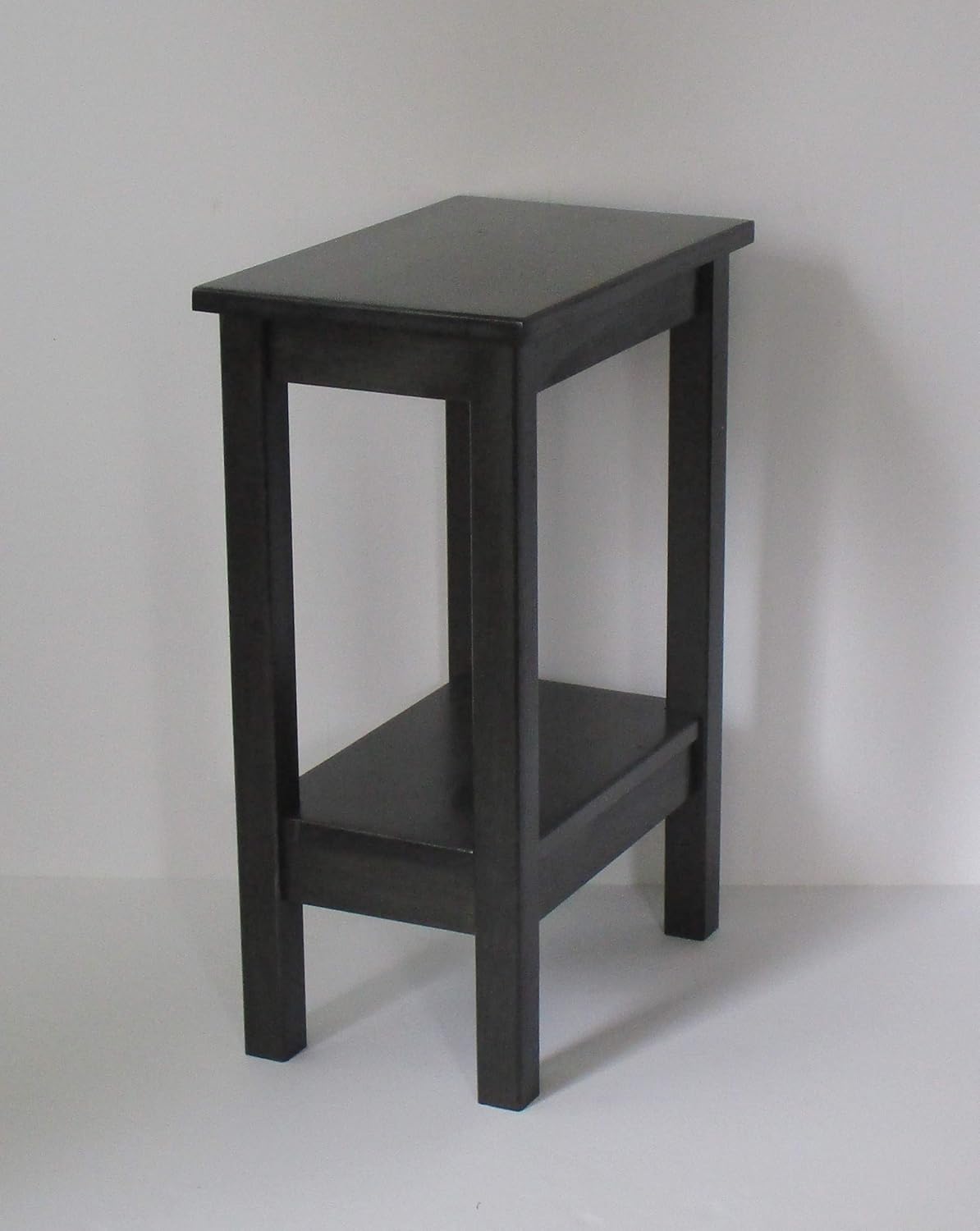 Bedside Table Rustic Wood Hall Table Black Stain End Table Small Accent Table Skinny Side Table Entryway Table Nightstand Handmade Products Home Kitchen