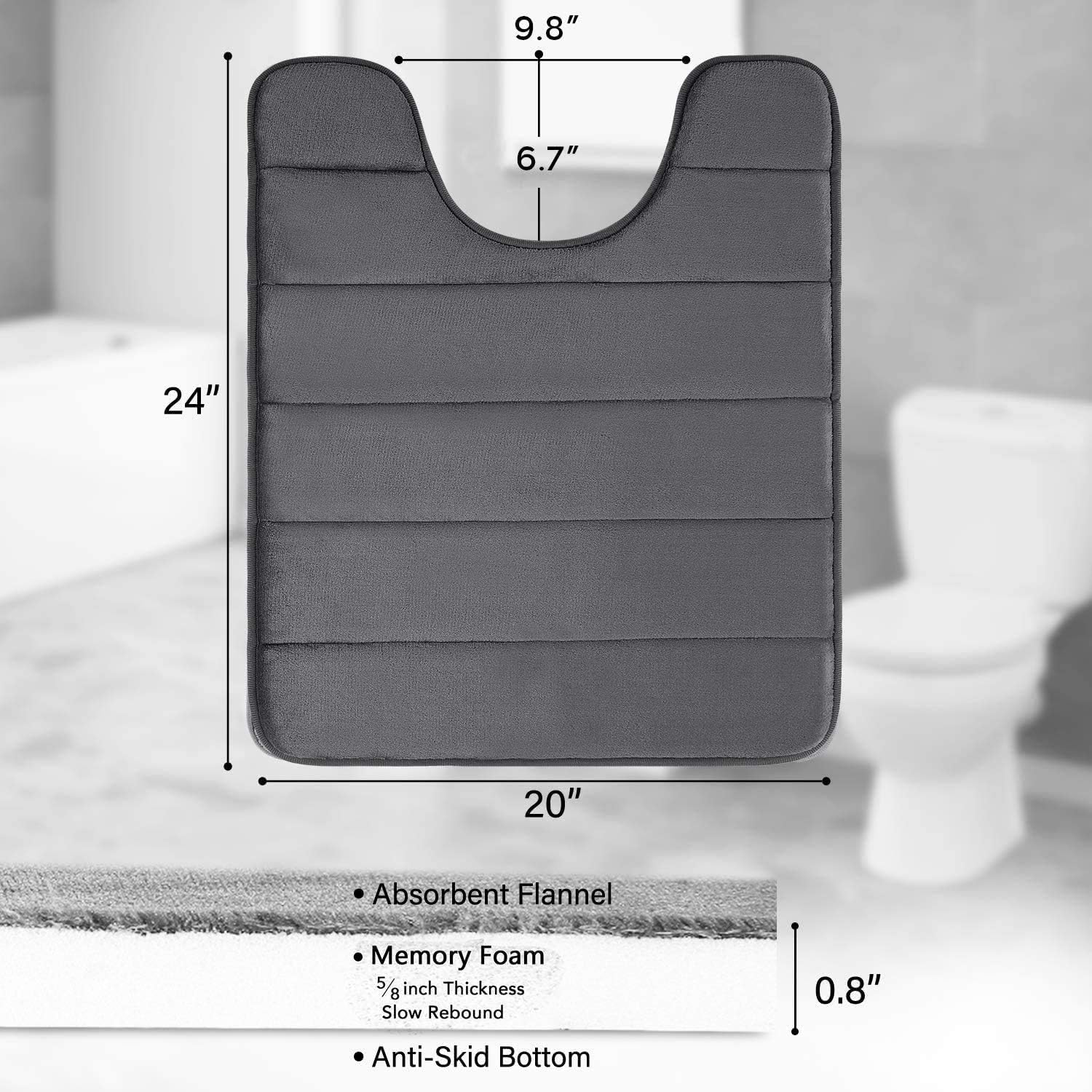 smiry Non-Slip Toilet Mat - Image 5