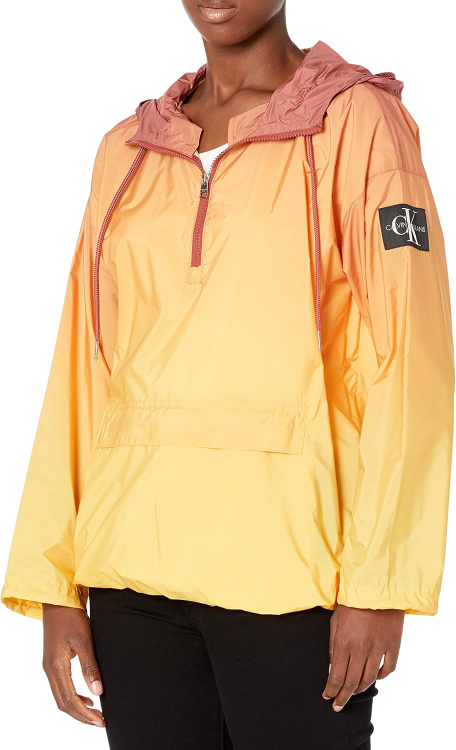 calvin klein windbreaker orange