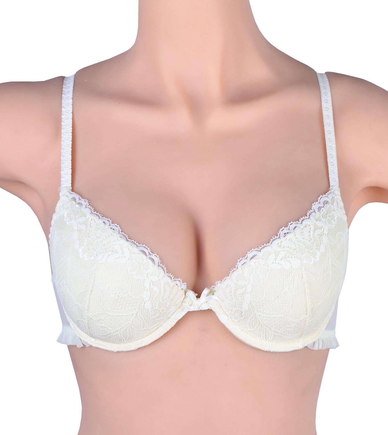 cream lace bra