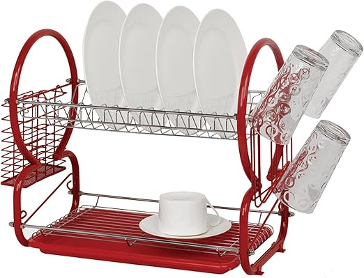 red dish rack amazon