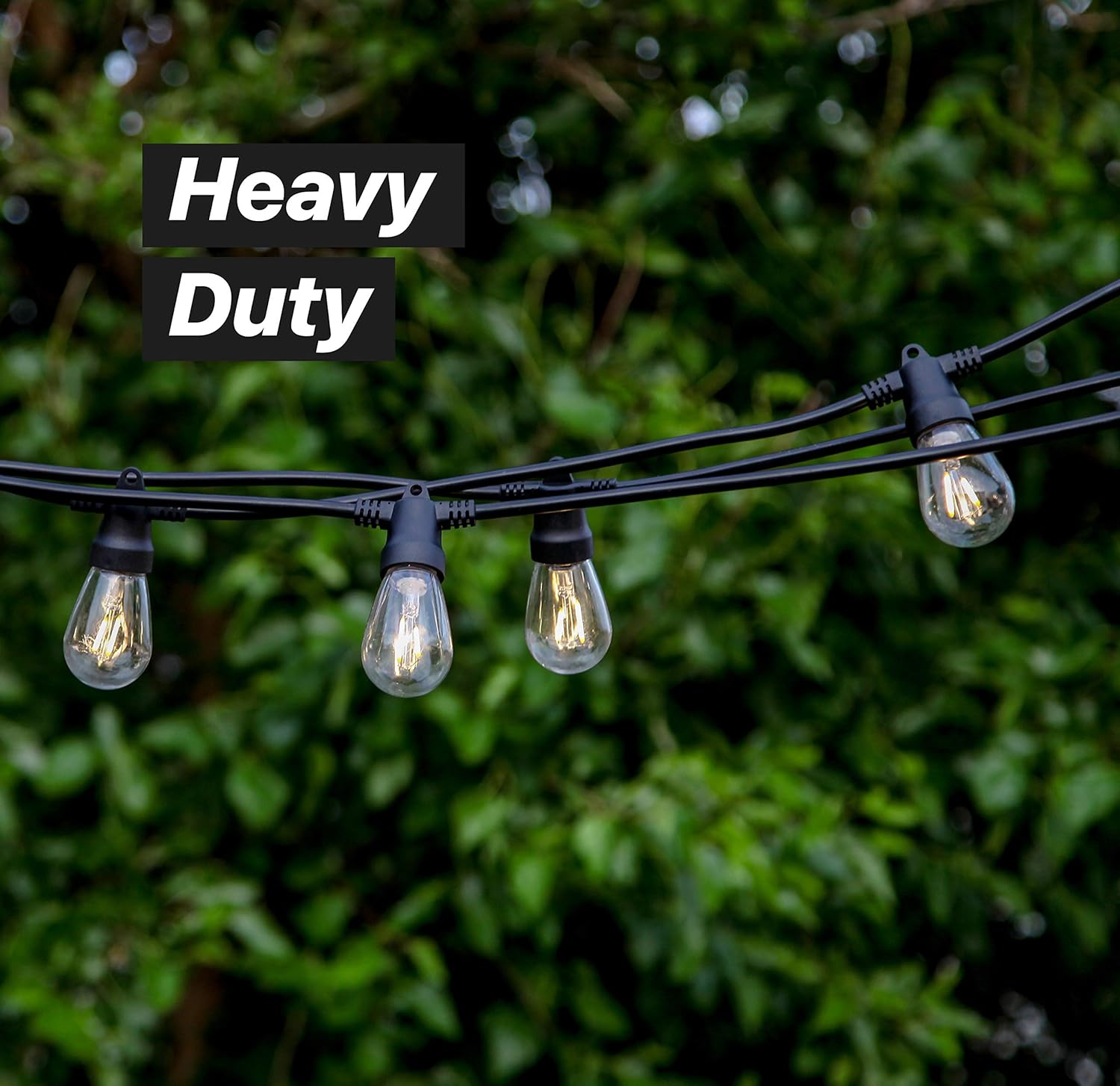 Brightech Ambience Pro - Waterproof, Solar Powered Outdoor String Lights - 27 Ft Vintage Edison Bulbs Create Bistro Ambience On Your Patio - Commercial Grade, Shatterproof - 1W LED, Soft White Light - - 