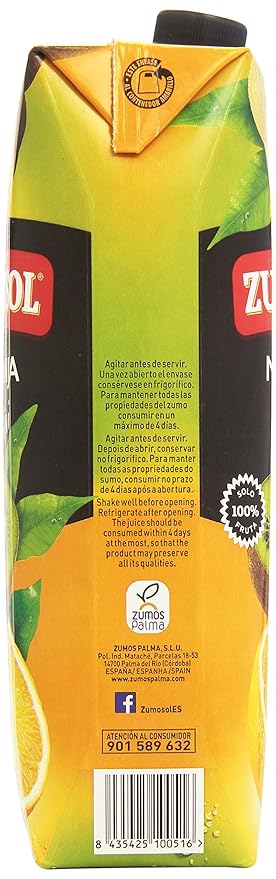 Zumosol - Zumo de naranja y kiwi - 1 l: Amazon.es: Alimentación y ...