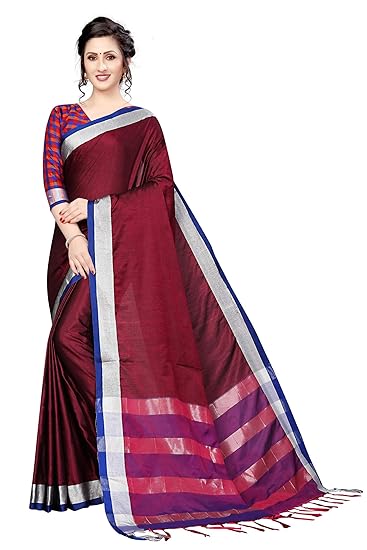 Women's Matka Silk Saree With Blouse Piece(MatkaSilkVariation)