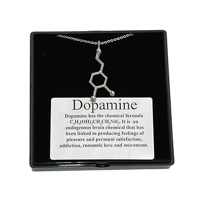 Sterling Silver Dopamine Molecule Necklace with 18 Jamaica Ubuy