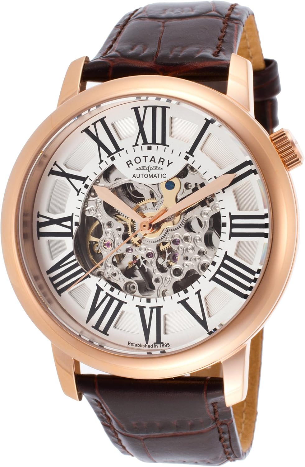 Rotary Men's Automatic Watch with Silver Dial Analogue Display and