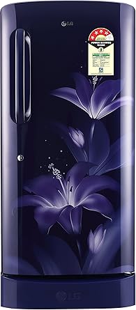 LG 215 L 4 Star Direct Cool Single Door Refrigerator(GL-D221ABGX.DBGZEBN, Blue Glow, Base Stand with Drawer, Smart Inverter Compressor)