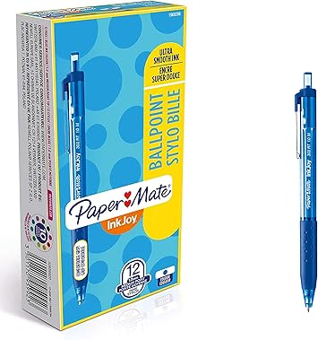 Paper Mate S0959920 Inkjoy 300 Rt Retractable Kugelschreiber Mittlere Schreibspitze 1 0 Mm 12er Box Blau Amazon De Burobedarf Schreibwaren