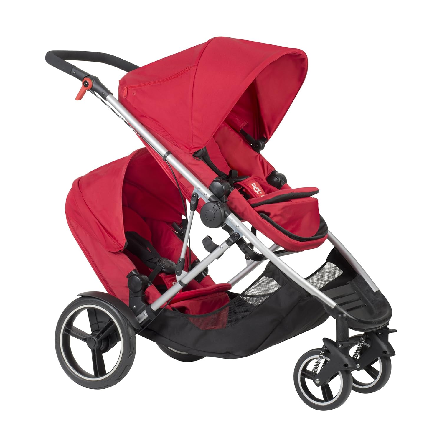 Phil and Teds Voyager Stroller WITH Doubles Kit (Chilli)