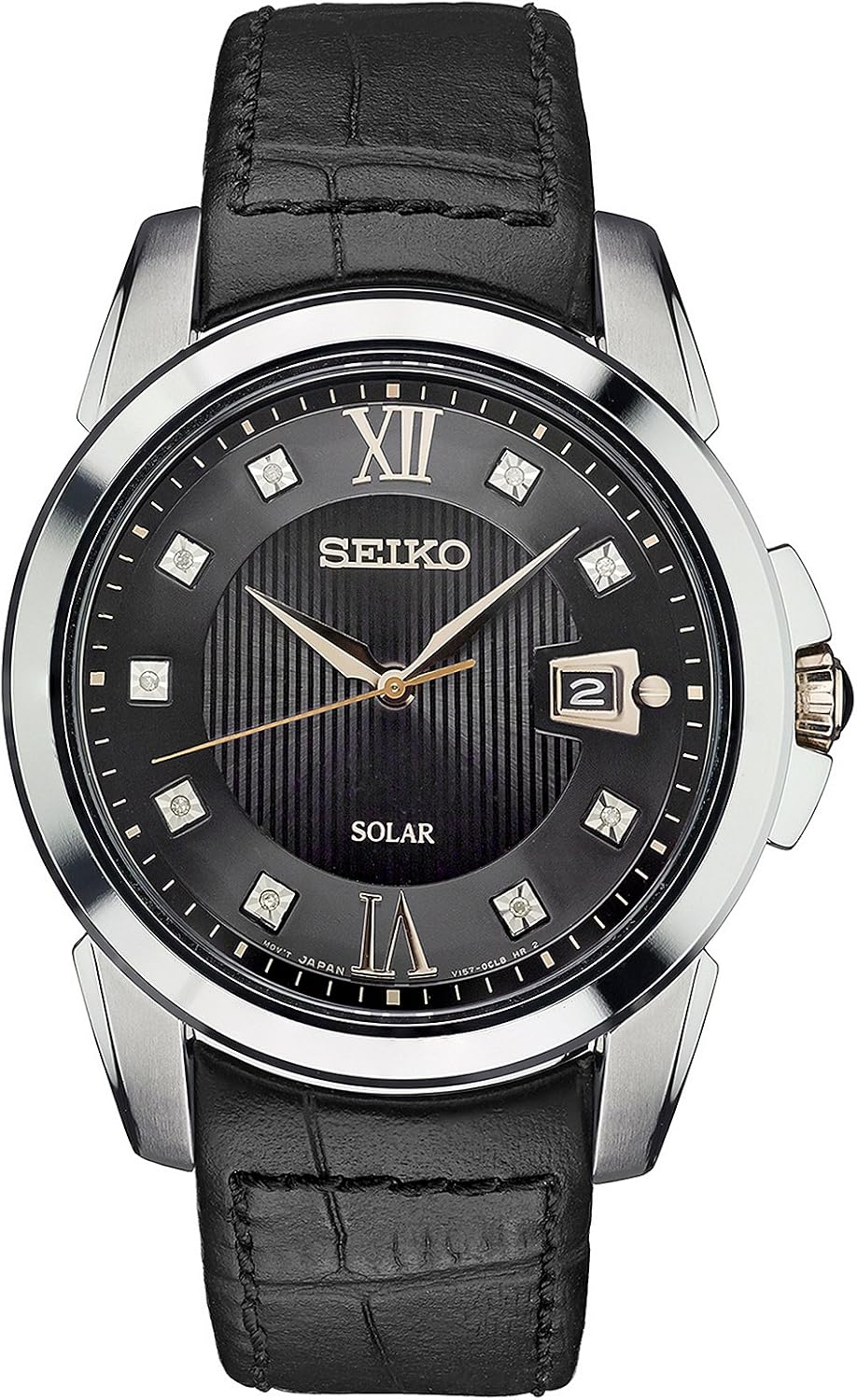 seiko le grand sport solar diamond set mens watch ssc514p