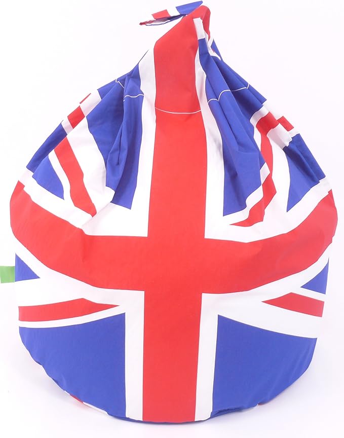 GB Union Jack Bean Bag With Beans 100 Cotton Adult Size Amazon.co.uk Kitchen & Home