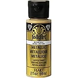 FolkArt Metallic Acrylic Paint in Assorted Colors (2 oz), 660, Pure Gold
